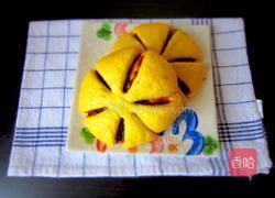 南瓜豆沙花形包的做法图解5