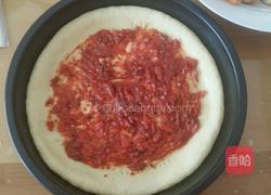 奶油蘑菇烤鸡奶酪披萨的做法图解14