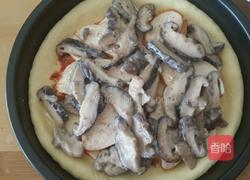 奶油蘑菇烤鸡奶酪披萨的做法图解17