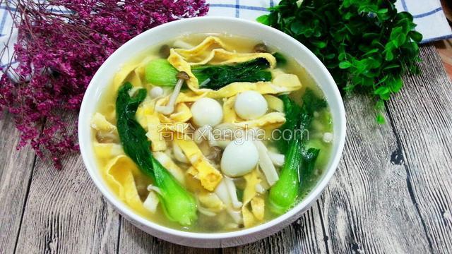 双菇双蛋汤