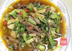 泡椒青菜炒牛肉的做法图解6
