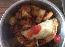 油炸土豆块+煎鸡蛋的做法图解8