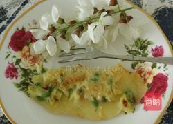 槐花鸡蛋饼的做法图解3