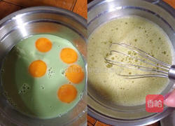 抹茶鸡蛋电饭煲蛋糕 ●﹏● 超简单哦~的做法图解3