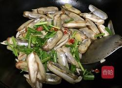 酒香爆炒蛏子的做法图解5