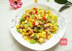 莴笋玉米炒肉丁的做法图解9