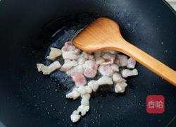 有机菜花炒肉的做法图解2