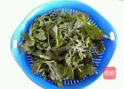 炒茼蒿的做法图解1