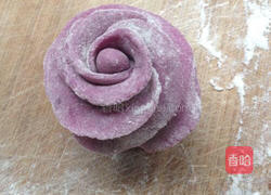 紫薯玫瑰包的做法图解9
