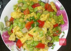 蚕豆香菇炒鸡蛋的做法图解6