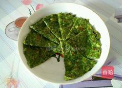 芹菜叶鸡蛋饼的做法图解7
