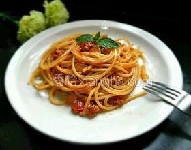 番茄肉末意大利面