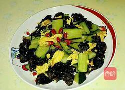 木耳黄瓜炒鸡蛋的做法图解8