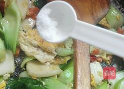 青菜鸡蛋炒年糕的做法图解5