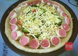 香肠虾仁披萨的做法图解13