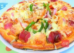 香肠虾仁披萨的做法图解16