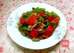 彩椒炒鸡心的做法图解8