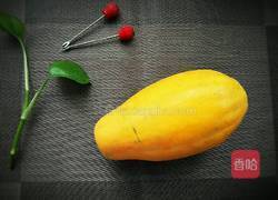 牛奶木瓜盅的做法图解1