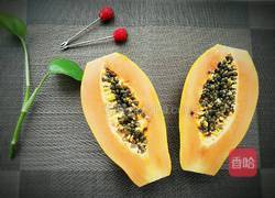 牛奶木瓜盅的做法图解2