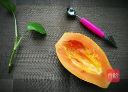 牛奶木瓜盅的做法图解3