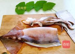 姜葱鱿鱼卷的做法图解2