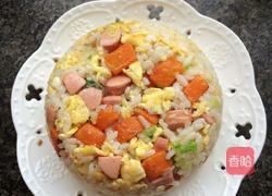 香肠胡萝卜蛋炒饭的做法图解12