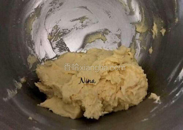 搅拌均匀至无干粉状态即可，放入冰箱冷藏40-60分钟，方便之后的操作。