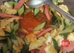 黄瓜炒火腿鸡蛋的做法图解12