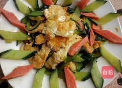 黄瓜炒火腿鸡蛋的做法图解14