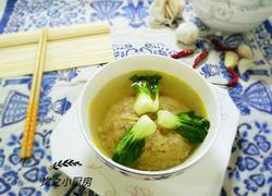 荸荠红萝卜小菜心肉饼汤