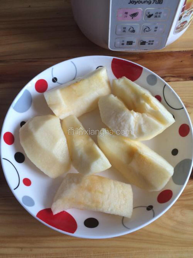 苹果去皮去核切块
