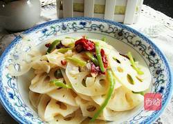 醋溜藕片的做法图解4