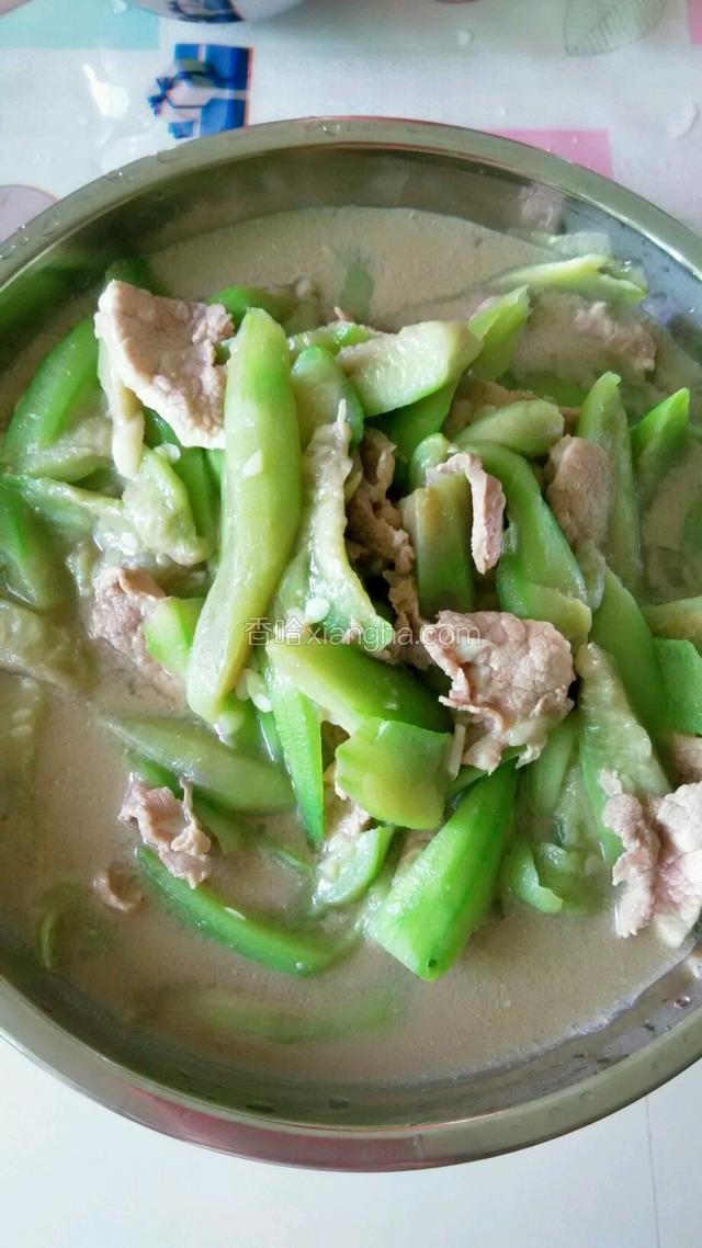 瘦肉炒丝瓜