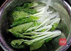 小白菜炒肉丝的做法图解1