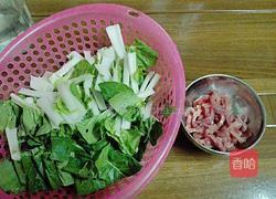 小白菜炒肉丝的做法图解3