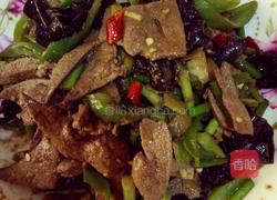 青椒炒猪肝的做法图解5