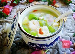 虾仁豆腐丝瓜汤的做法图解8
