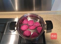 紫薯芝麻饼的做法图解1