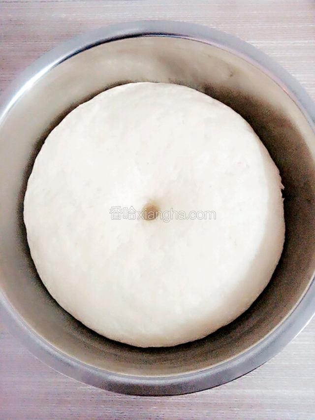 面团内部有蜂窩状并膨胀至原来2.5倍时即发酵成功。