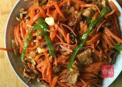红萝卜炒肉丝的做法图解7