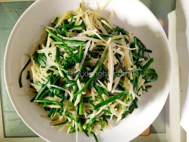 土豆丝炒韭菜