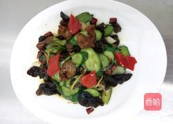 黄瓜木耳炒肉的做法图解6