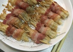 香煎培根金针菇卷