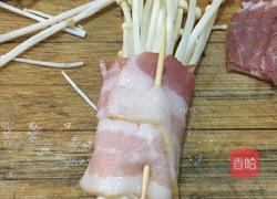 香煎培根金针菇卷的做法图解3