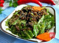 豆豉鲮鱼拌油麦菜的做法图解10