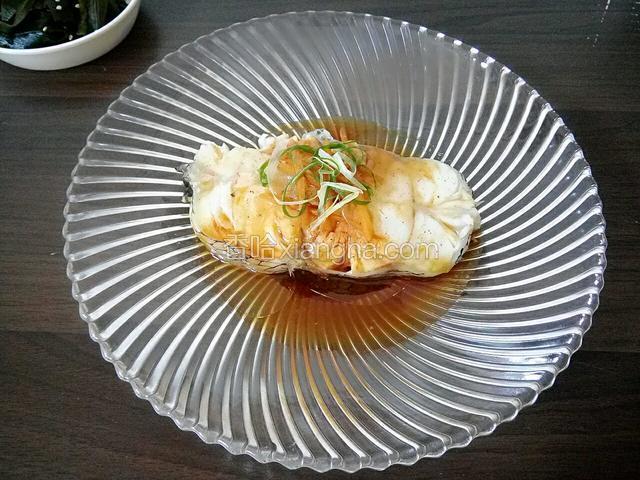清蒸鳕鱼完成。