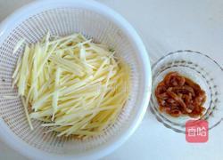 肉丝青椒炒土豆丝的做法图解2