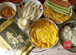 果蔬鸭蛋寿司卷的做法图解5