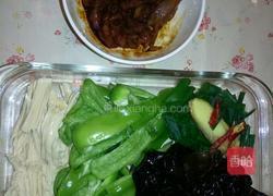 青椒肉片炒腐竹的做法图解1