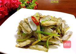 葱姜炒蛏子的做法图解9